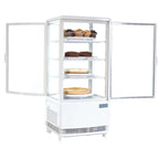 Vitrine réfrigérée de comptoir Polar Série C 86 Litres avec porte bombée, blanche