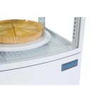 Vitrine réfrigérée de comptoir Polar Série C 86 Litres avec porte bombée, blanche