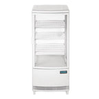 Vitrine réfrigérée de comptoir Polar Série C 86 Litres avec porte bombée, blanche