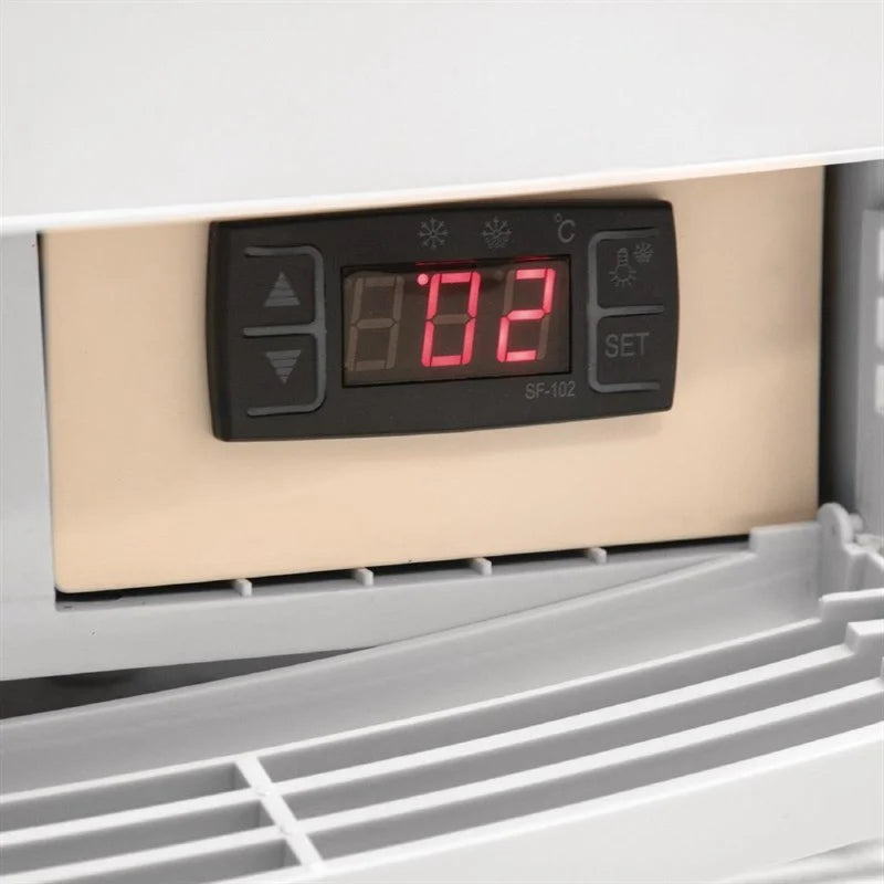 Vitrine réfrigérée de comptoir Polar Série C 86 Litres avec porte bombée, blanche