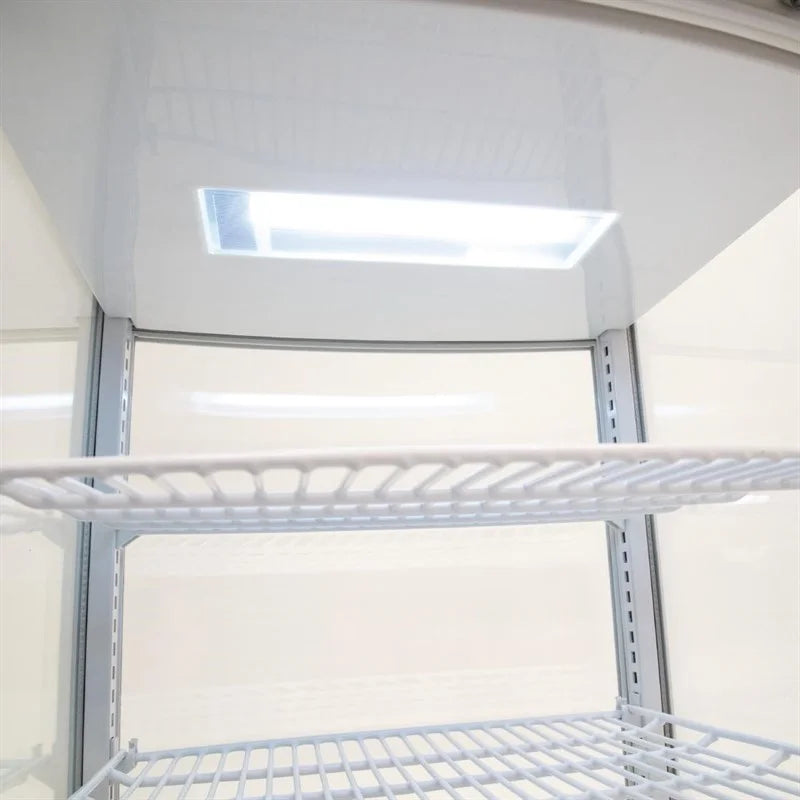 Vitrine réfrigérée de comptoir Polar Série C 86 Litres avec porte bombée, blanche