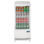 Vitrine réfrigérée de comptoir Polar Série C 86 Litres avec porte bombée, blanche
