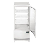 Vitrine réfrigérée de comptoir Polar Série C 86 Litres avec porte bombée, blanche