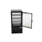 Vitrine réfrigérée de comptoir Polar Série C 68 Litres avec porte incurvée, noire