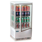 Vitrine réfrigérée de comptoir Polar série C 68 litres avec porte bombée, blanche