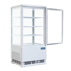 Vitrine réfrigérée de comptoir Polar série C 68 litres avec porte bombée, blanche