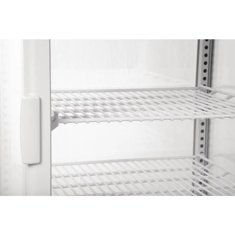 Vitrine réfrigérée de comptoir Polar série C 68 litres avec porte bombée, blanche