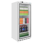 Armoire réfrigérée Polar Série C 600 Litres avec porte vitrée, blanche