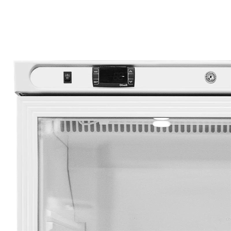 Armoire réfrigérée Polar Série C 600 Litres avec porte vitrée, blanche