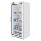 Armoire réfrigérée Polar Série C 600 Litres avec porte vitrée, blanche