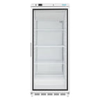 Armoire réfrigérée Polar Série C 600 Litres avec porte vitrée, blanche