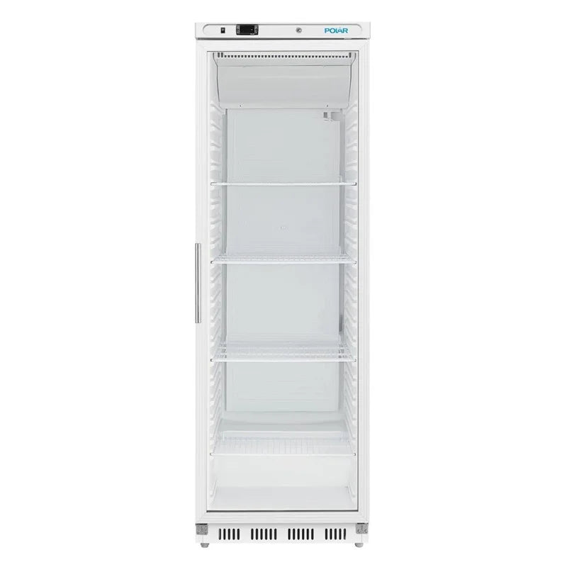 Armoire réfrigérée Polar Série C 400 Litres avec porte vitrée, blanche
