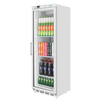 Armoire réfrigérée Polar Série C 400 Litres avec porte vitrée, blanche