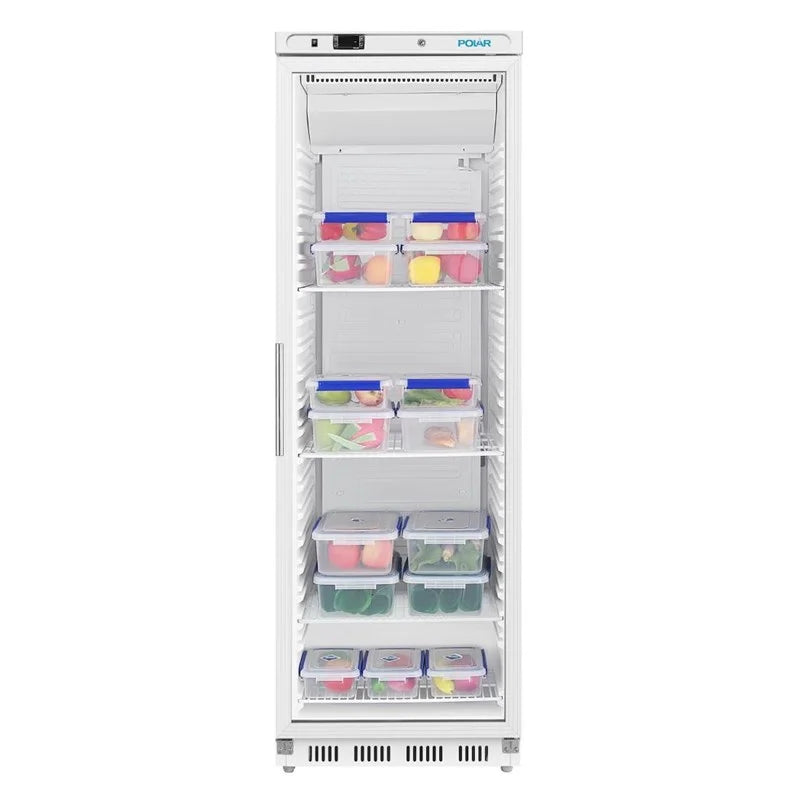 Armoire réfrigérée Polar Série C 400 Litres avec porte vitrée, blanche