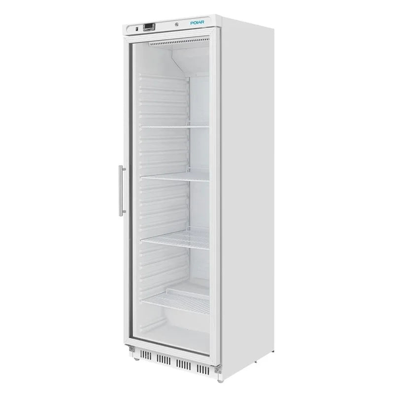 Armoire réfrigérée Polar Série C 400 Litres avec porte vitrée, blanche