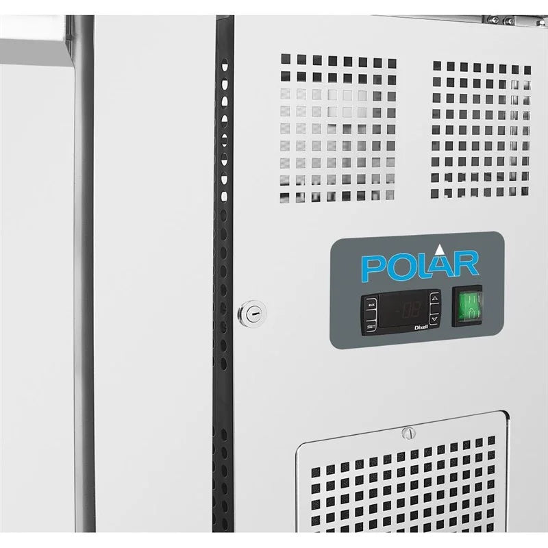 Table congélateur Polar Série U 2 portes 282 litres avec dosseret