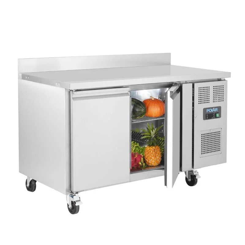 Table congélateur Polar Série U 2 portes 282 litres avec dosseret
