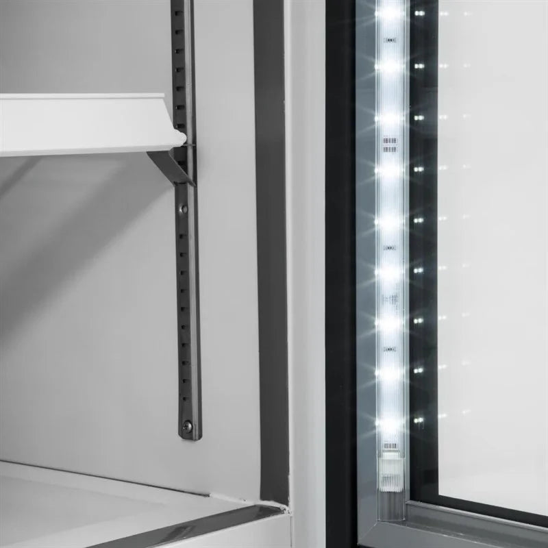 Armoire de congélation Polar Série G 920 Litres avec porte vitrée, blanc