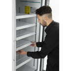 Armoire de congélation Polar Série G 920 Litres avec porte vitrée, blanc