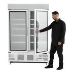 Armoire de congélation Polar Série G 920 Litres avec porte vitrée, blanc
