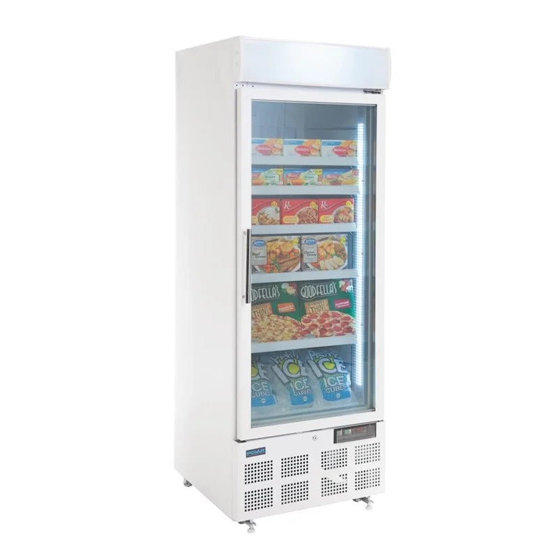 Armoire de congélation Polar série G 412 Litres avec porte vitrée, blanche