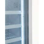 Armoire de congélation Polar série G 412 Litres avec porte vitrée, blanche