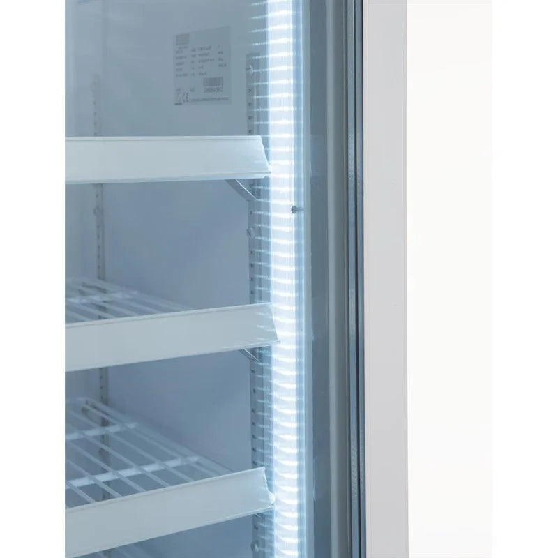 Armoire de congélation Polar série G 412 Litres avec porte vitrée, blanche