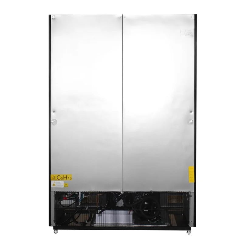 Armoire de congélation Polar Série G 920 Litres avec porte vitrée, noir