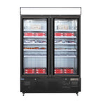Armoire de congélation Polar Série G 920 Litres avec porte vitrée, noir