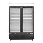 Armoire de congélation Polar Série G 920 Litres avec porte vitrée, noir