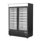 Armoire de congélation Polar Série G 920 Litres avec porte vitrée, noir