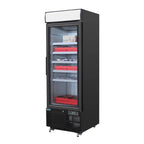 Armoire de congélation Polar Série G 412 Litres avec porte vitrée, noire
