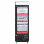 Armoire de congélation Polar Série G 412 Litres avec porte vitrée, noire