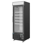 Armoire de congélation Polar Série G 412 Litres avec porte vitrée, noire