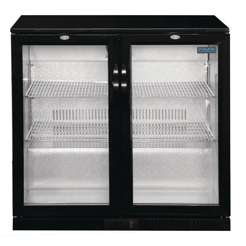 Arrière-bar réfrigéré Polar Série G avec 2 portes battantes 208 Litres