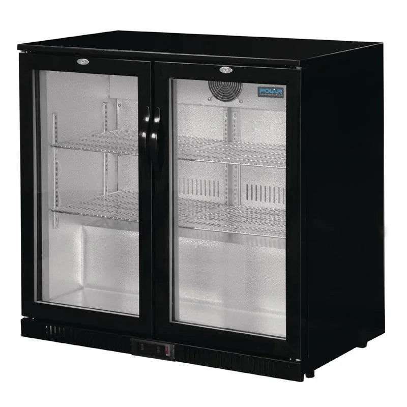 Arrière-bar réfrigéré Polar Série G avec 2 portes battantes 208 Litres