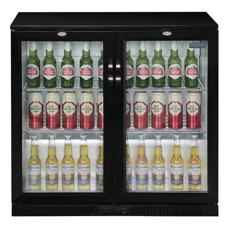 Arrière-bar réfrigéré Polar Série G avec 2 portes battantes 208 Litres