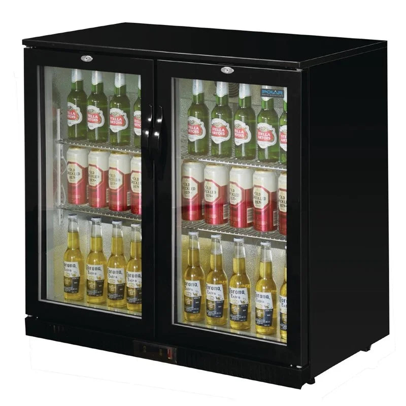 Arrière-bar réfrigéré Polar Série G avec 2 portes battantes 208 Litres