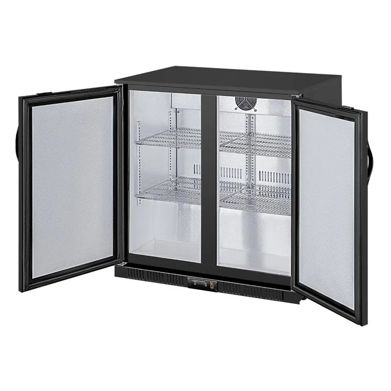 Arrière-bar Polar Série G avec 2 portes abattantes pleines 208 Litres