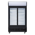 Armoire à boissons Polar Série G 950 Litres avec 2 portes coulissantes, noire