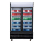 Armoire à boissons Polar G-Series 950 Litres avec 2 portes battantes, noir