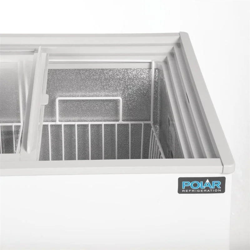 Polar Série G armoire de congélation coffre 270 Litres avec couvercle coulissant en verre