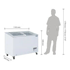 Polar Série G armoire de congélation coffre 270 Litres avec couvercle coulissant en verre