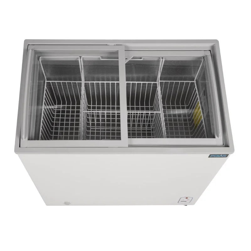 Polar Série G Coffre de congélation vitré 200 Litres avec couvercle coulissant en verre