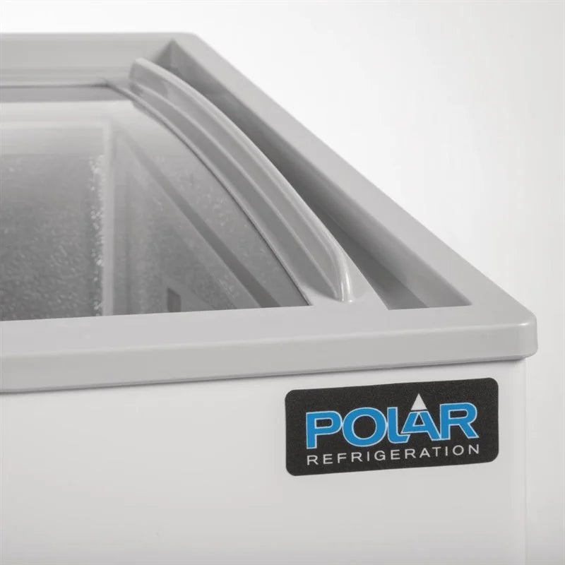Polar Série G Coffre de congélation vitré 200 Litres avec couvercle coulissant en verre