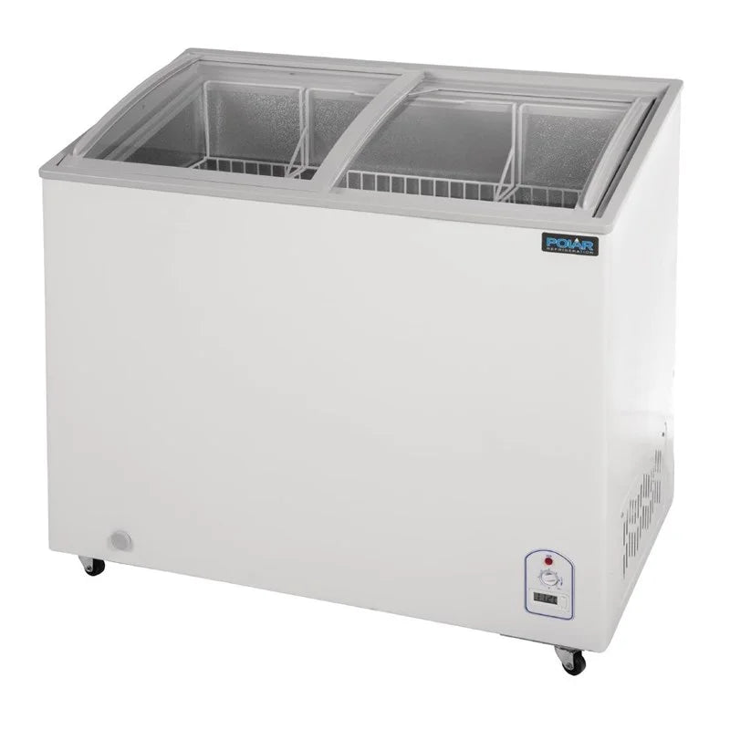 Polar Série G Coffre de congélation vitré 200 Litres avec couvercle coulissant en verre
