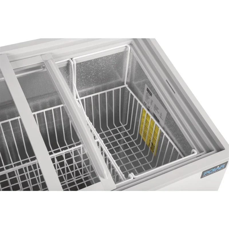 Polar Série G Coffre de congélation vitré 200 Litres avec couvercle coulissant en verre