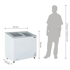 Polar Série G Coffre de congélation vitré 200 Litres avec couvercle coulissant en verre