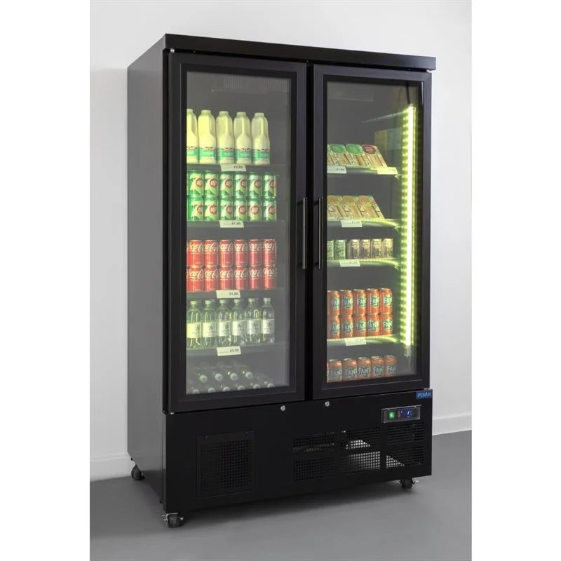 Polar G-Serie armoire à boissons 744 Litres 2 portes, noir