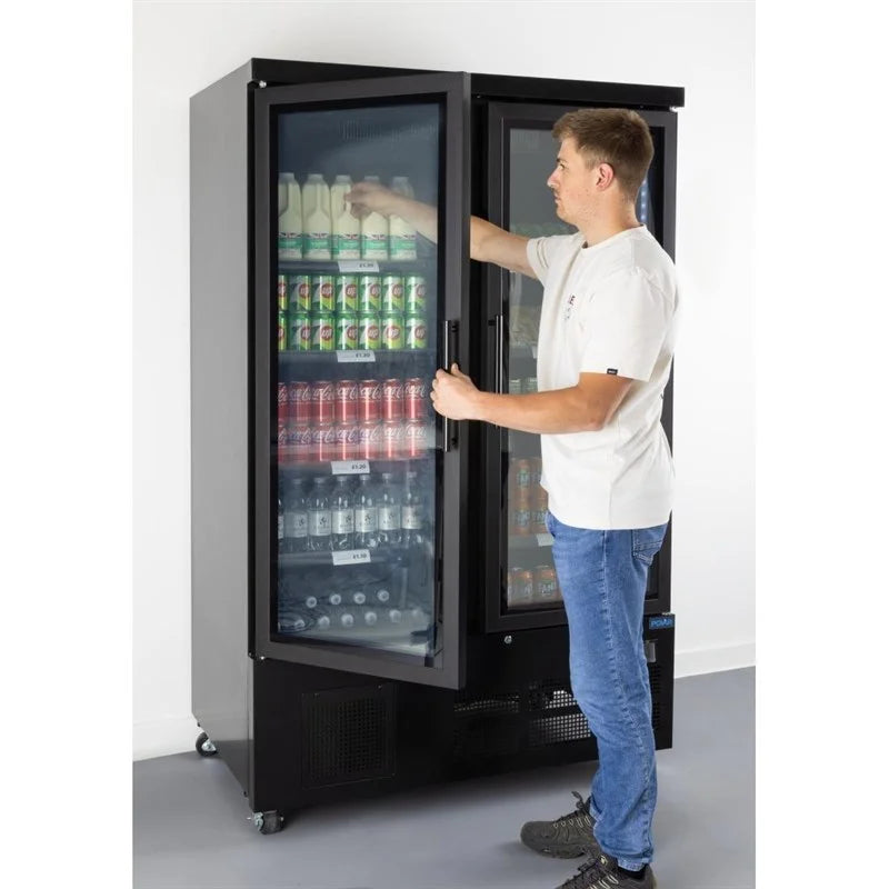 Polar G-Serie armoire à boissons 744 Litres 2 portes, noir